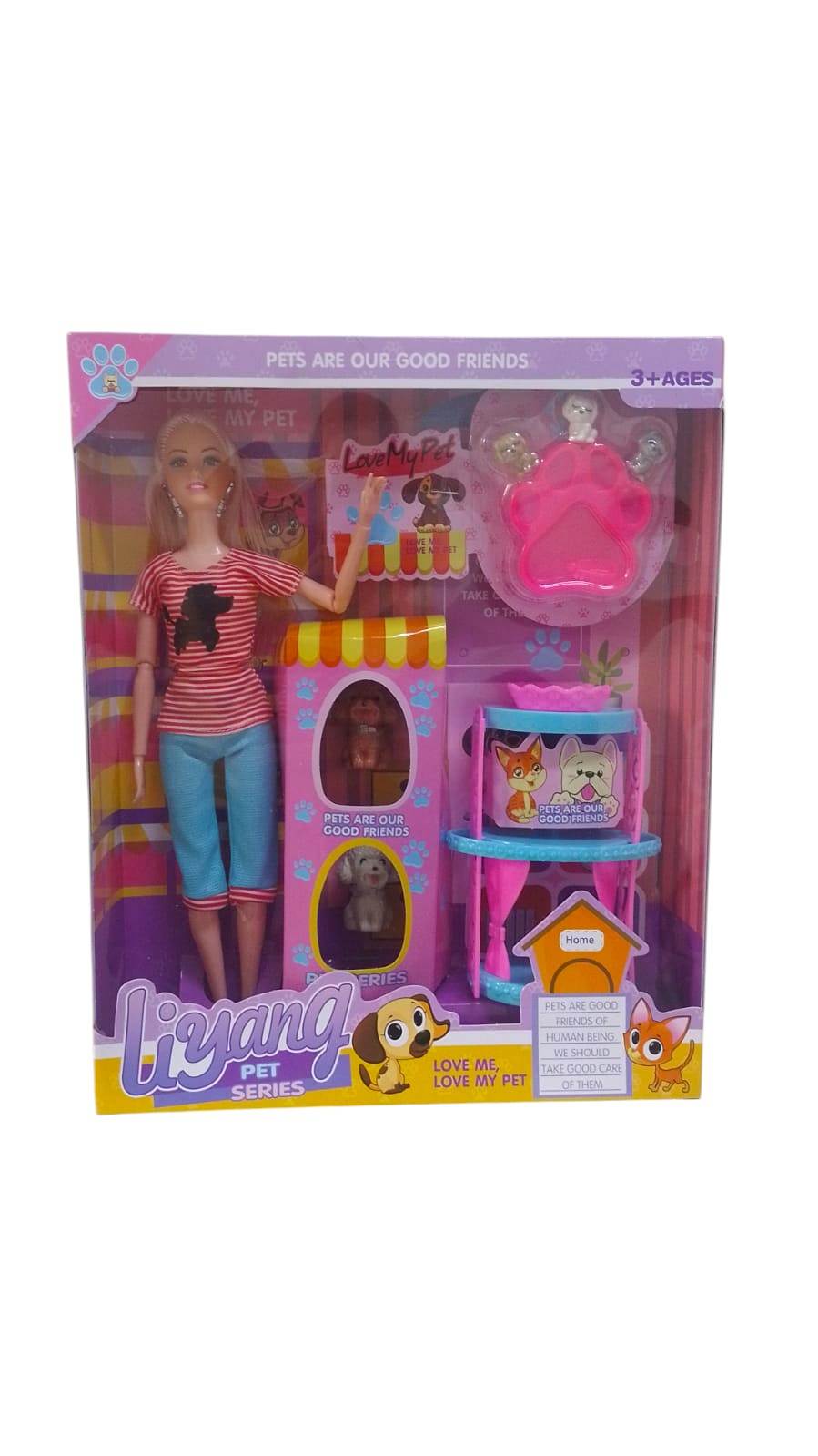 BONECA C/PETS